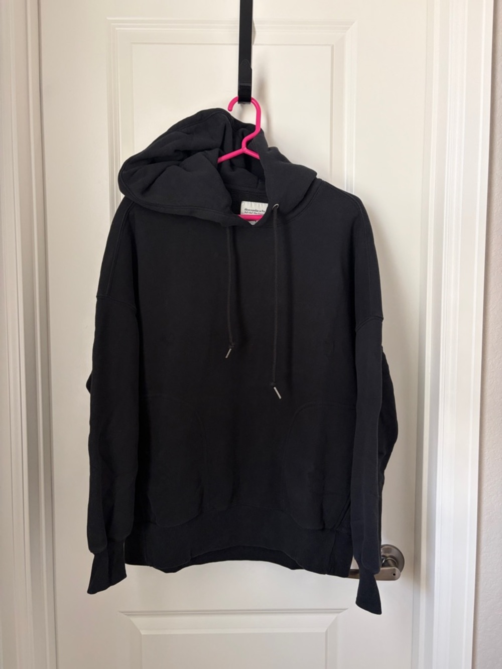 Men's Abercrombie Black Hooded Sweatshirt